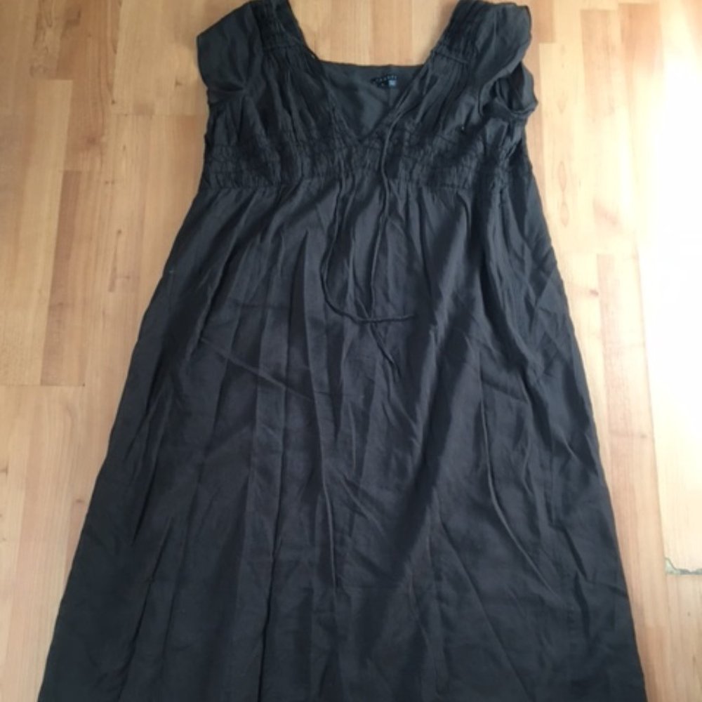 Theory floaty brown lightweight dress size large